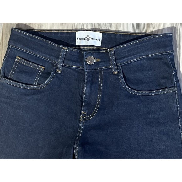 Madcap Women’s Super Flare Bellbottoms Dark Wash Cotton Denim Jeans Size 28W 30L - Picture 2 of 6